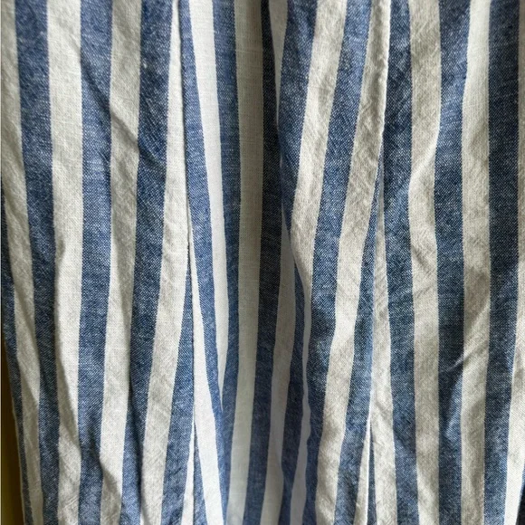 Old Navy Blue and White Linen Strap Sundress - Picture 4 of 8